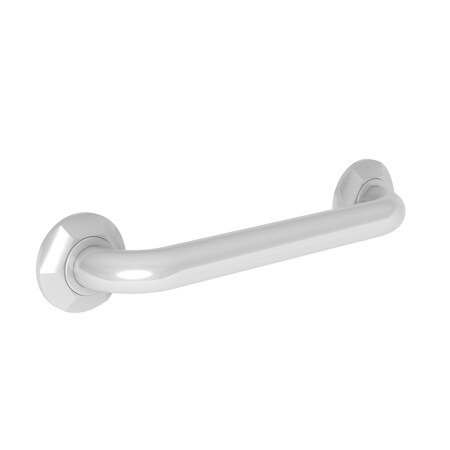 Newport Brass 15" L, Two Post, Solid Brass, 12" Grab Bar in White, White 1200-3912/50